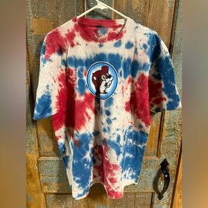 Men's Buc-ee's Patriotic Tie Dye 4th Of July Let's Get It Poppin T-Shirt XL